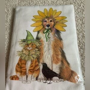 NWT Pet Scarecrow Flour Sack Kitchen Towel